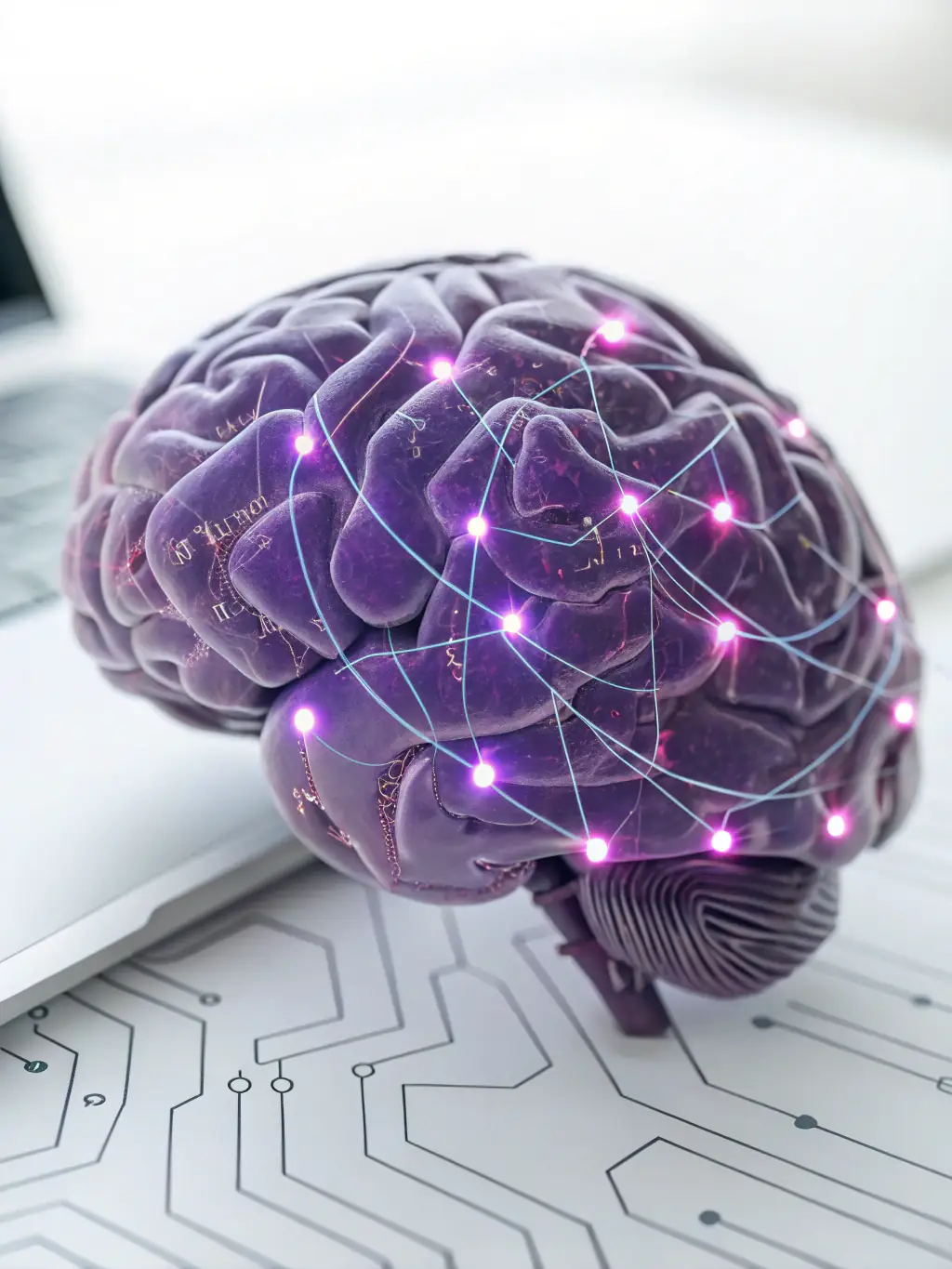 A digital illustration of an AI brain connected to financial growth charts, symbolizing AI's role in funding solutions for Road2Capital.